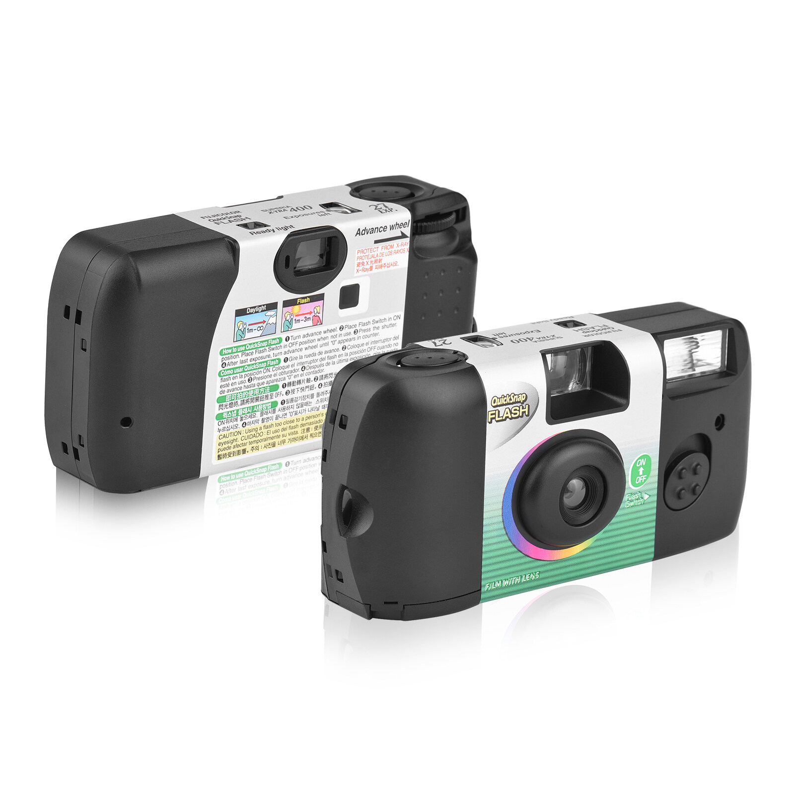 Fujifilm QuickSnap Flash Superia X-TRA 400 Disposable Camera Single Use Camera with Flash (27 Exposures). 