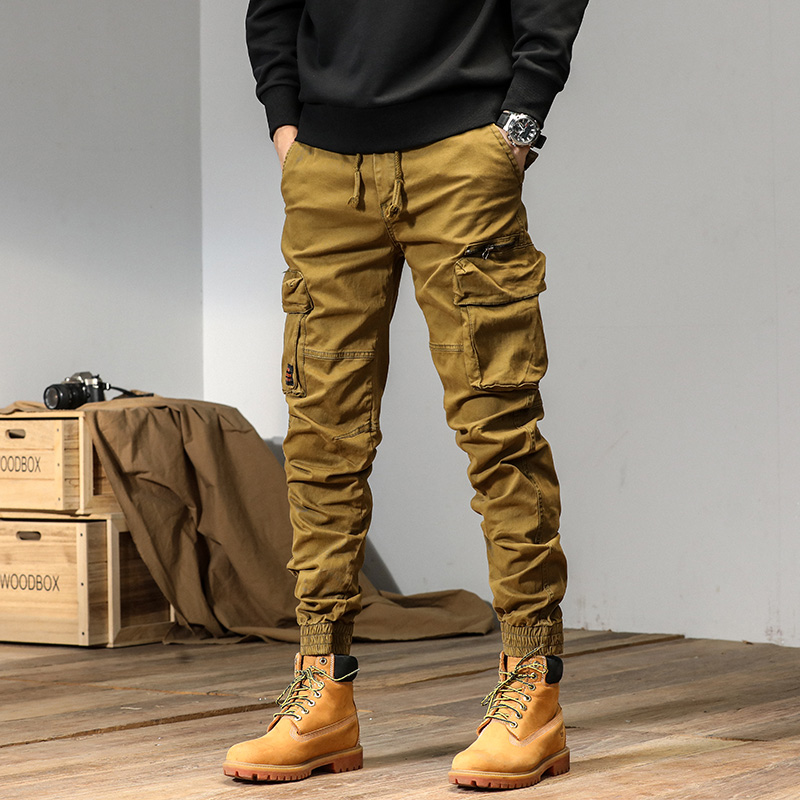 CAAYU Joggers kargo pantolon erkekler rahat Y2k MultiPocket erkek pantolon Sweatpants Streetwear Techwear taktik parça siyah pantolon erkekler. 