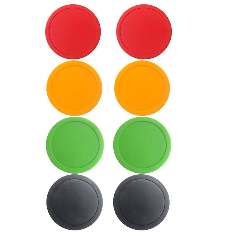 8Pieces Durable Plastic Air Hockey Pucks Entertainment Table Game Air Hockey Pucks Replacement Accessories