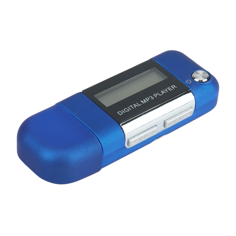 10X Mp3 Player 4GB U Disk Music Player Supports Replaceable AAA Battery, Recording (Blue). 