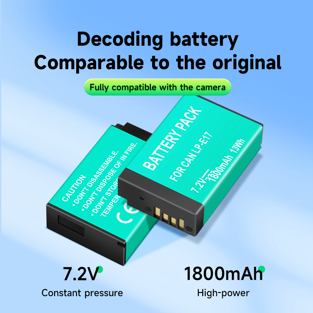 1800mAh LPE17 LP E17 LP-E17 Battery +LCD USB Charger For Canon EOS RP 200D M3 M6 750D 760D T6i T6s 800D 8000D Kiss X8i Camera. 