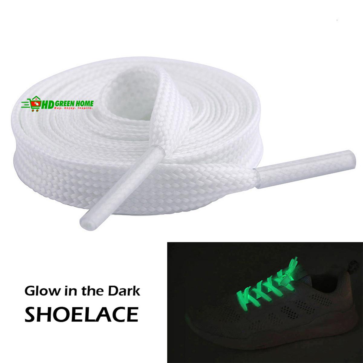 1 pair x 120cm Flat Luminous Shoelace Glow in the Dark Fluorescent Shoelaces