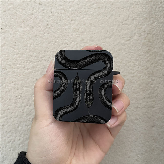 Ins Style Black Gold Snake Apple Case for AirPods Pro2 3 2 1 Pro Black Wireless Bluetooth Earphone Box Fashion Cover Funda. 