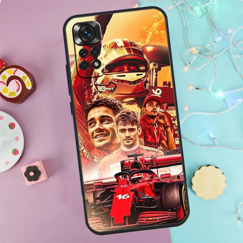 Formula 1 F1 Charles Leclerc Case For Xiaomi Redmi Note 12 11 10 9 8 Pro 8T 9S 10S 11S 12C 9C 9T 10A 10C Protect Cover. 
