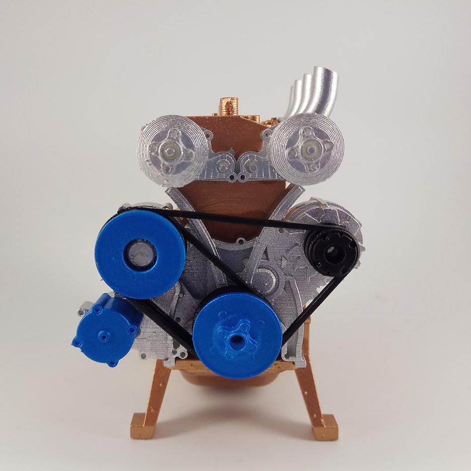 【Yurui】Resin Printed Inline Car Engine Model Mini Engine Kit. 