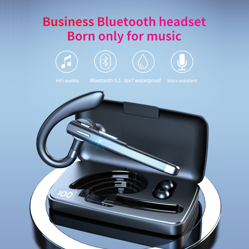 One piece dropshipping source factory FC1 wireless business bluetooth headset ENC call noise cancelling caller number Amazon. 
