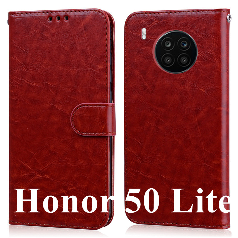 For HONOR 50 Case Honor50 NTH-AN00 NTH-NX9 Leather Wallet Flip Case For Huawei Honor 50 Lite Case NTN-L22 NTN-LX1 NTN-LX3 Cover. 