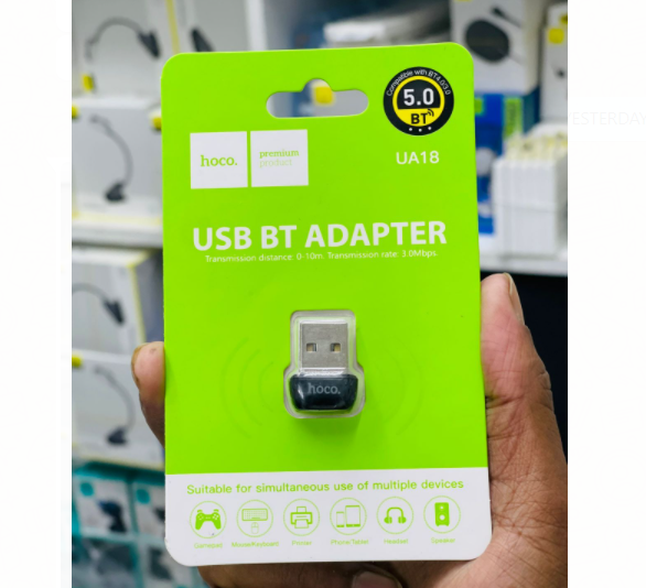 Hoco USB Bluetooth 5.0 Dongle Receiver For Wireless Mouse Keyboard PC Computer Bluetooth 5.0 Adapter For Audio Speaker Gamepad. 