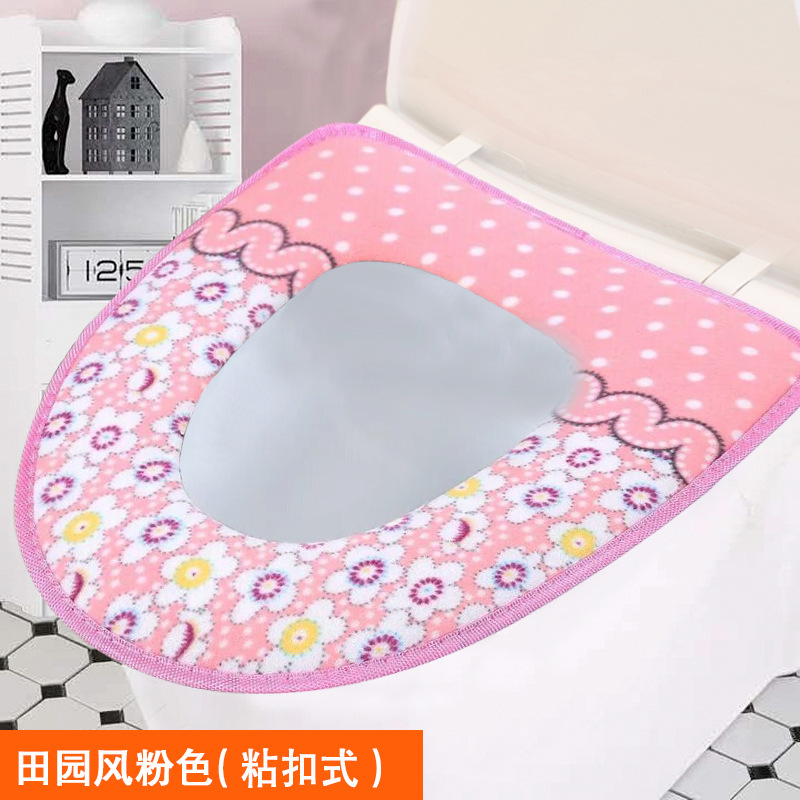 Toilet seat duckling, thickened cushion cover, corduroy hook and loop style, no home mat, coral velvet toilet seat mail bag. 