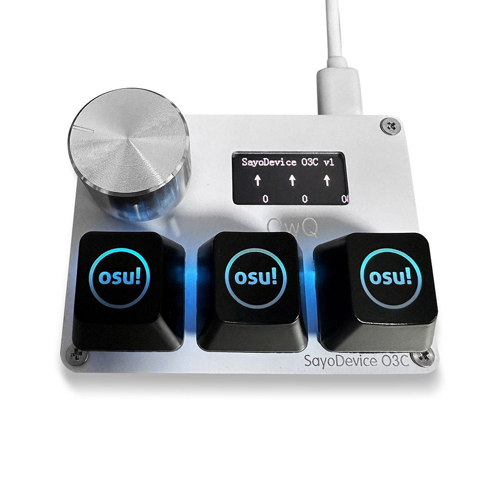 4+4 O3C+++ SayoDevice OSU O3C Rapid Trigger Hall Switches Magnetic Pink Switches Keyboard With Knob Screen Copy Paste Shotcut Vnce Lncei. 