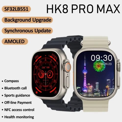 HK8 Pro Max Ultra Smart Watch Men 49mm AMOLED Screen Compass NFC Smartwatch Blood Pressure Fitness Watches for Android IOS 2023