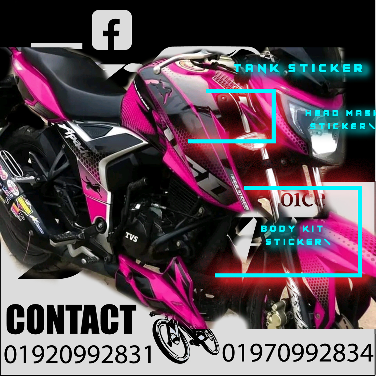 Apache 160 4v Headlight Sticker Modified Rtr 160 4v Sticker