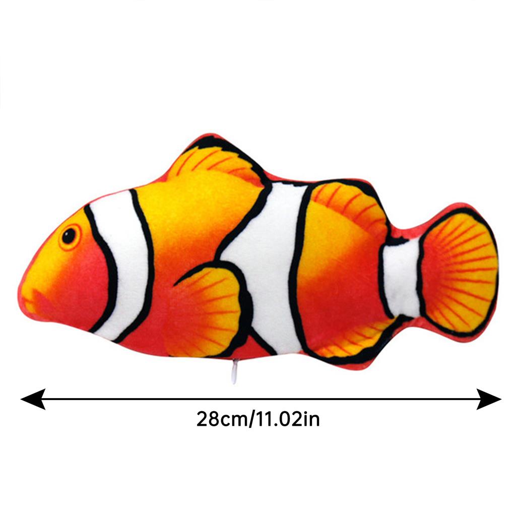 Electric Moving Cat Kicker Fish Toy Realistic Flopping Fish Wiggle Fish Catnip Toys Motion Kitten. 