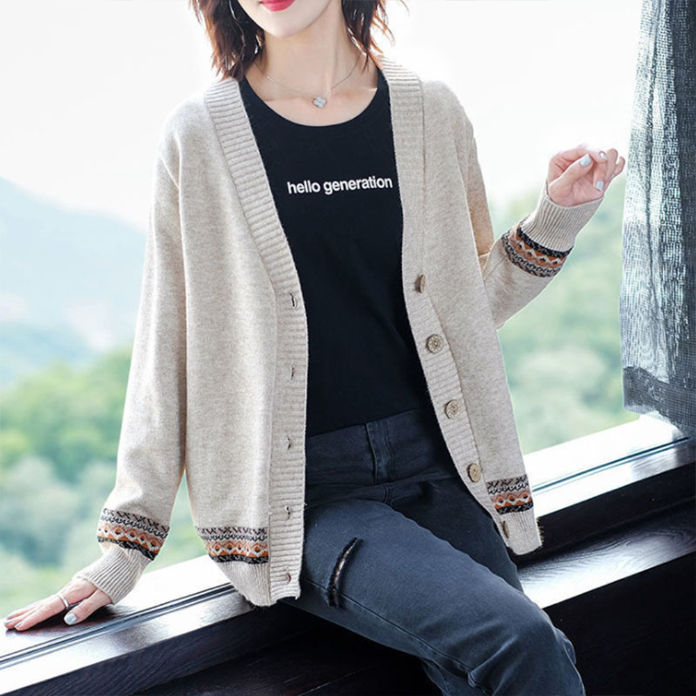 Yfashion Women Cardigan Sweater Knitted 