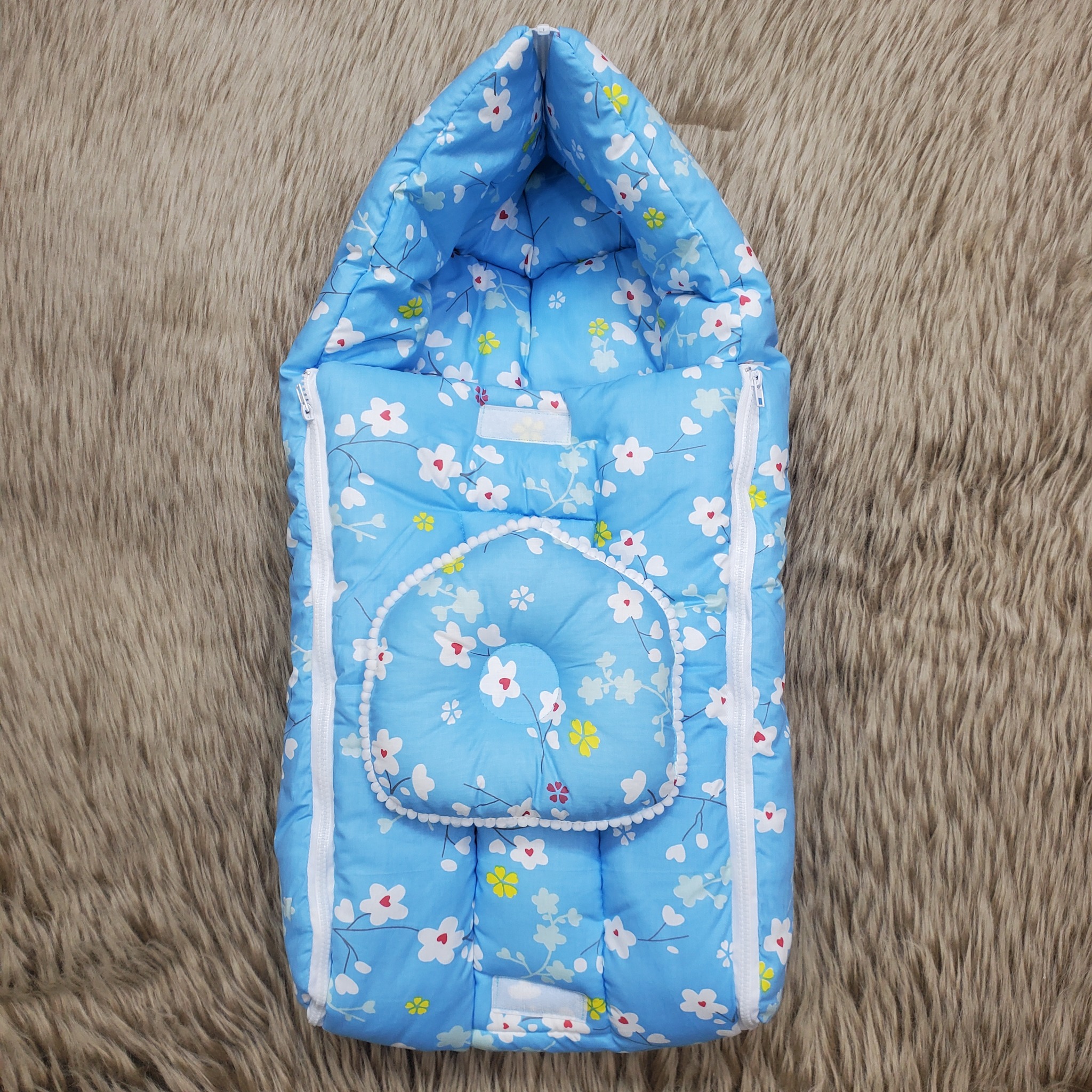 3-in-1 Baby Travel Bed, Carrier & Sleeping Nest – Newborn Safety Wrap & Portable Crib for Travel & Home Use