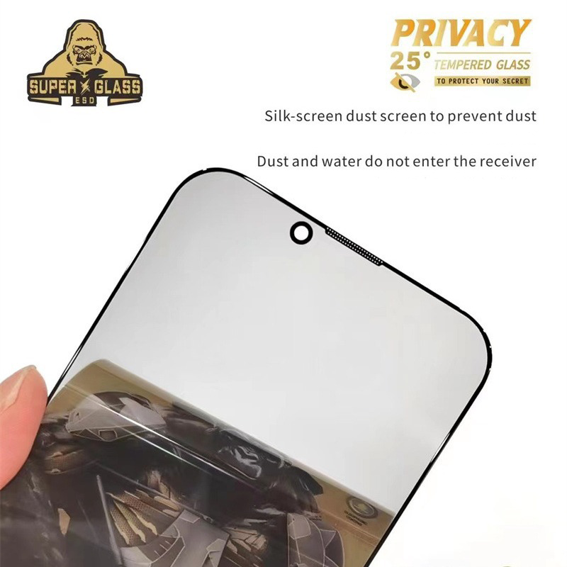 King Kong Gorilla Privacy Screen Protector For iPhone 11 12 13 14 15 Pro Max Anti-spy Tempered Glass For iPhone X XS Max 13 Pro. 