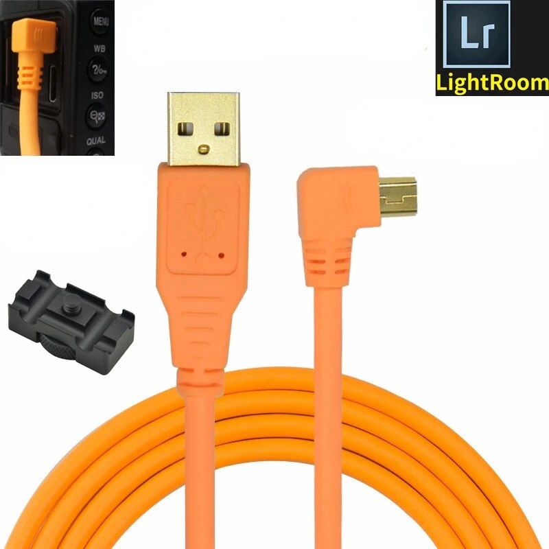 Type-c/USB to mini usb 5d3 Online cable Canon 6d2 6d DSLR camera connected to computer USB cable high-speed 800d 5d2. 