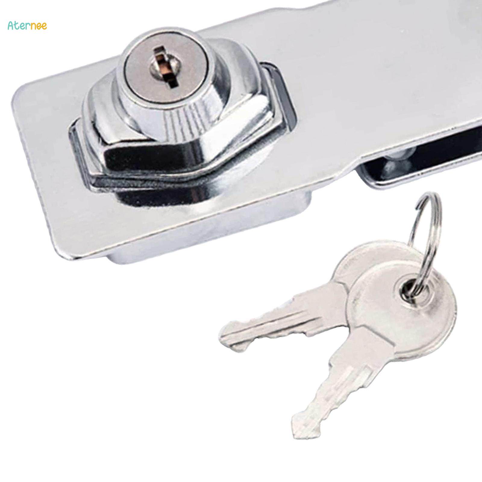 Twist Knob Keyed Locking Hasp, Cabinet Locks with Keys, Universal Easy Installation Hasp Lock, Tool Box Locks Cabinet Knob Lock for Cupboard. 