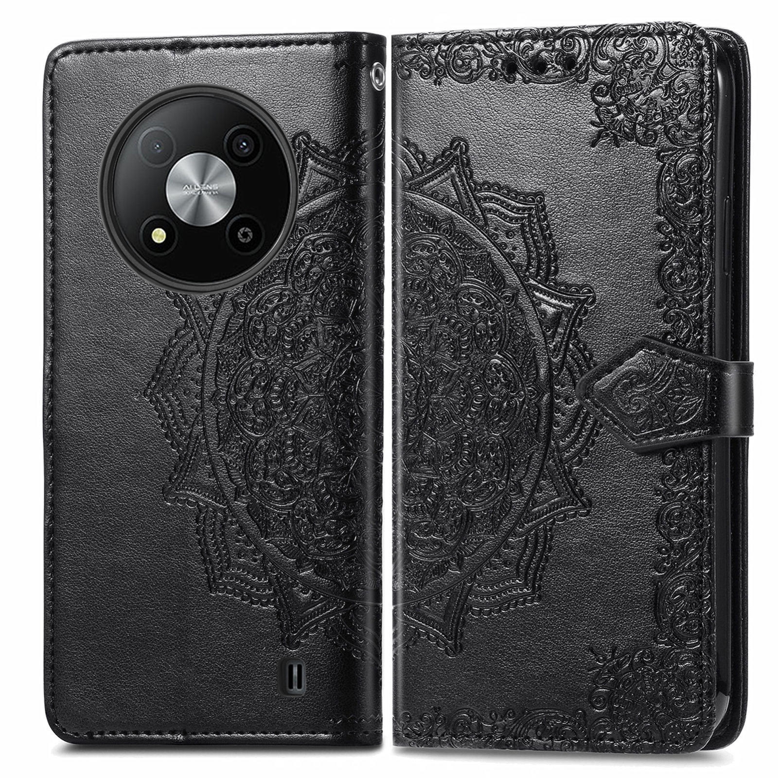 (New)Mandala Flower Embossed Leather Phone Case For ZTE Blade A73 5G