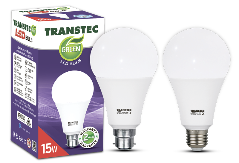 TRANSTEC Bright 3 Watts LED Bulb White Lamp Light 1 Years Warranty E27 Thread B22 Pin 3W. 