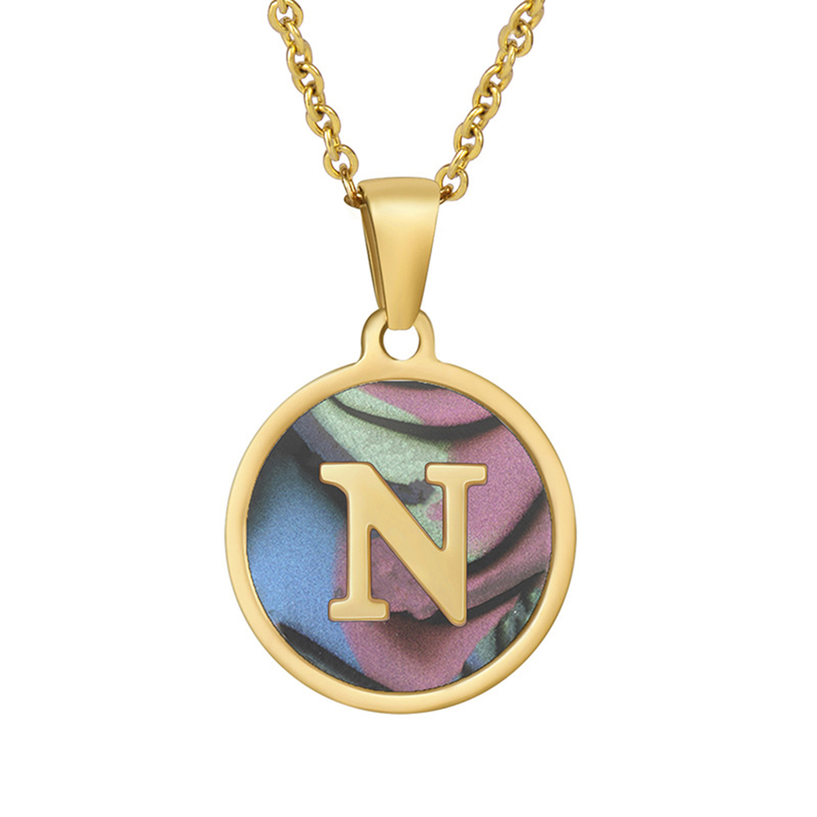 Women Necklace Letter Sea Shell 