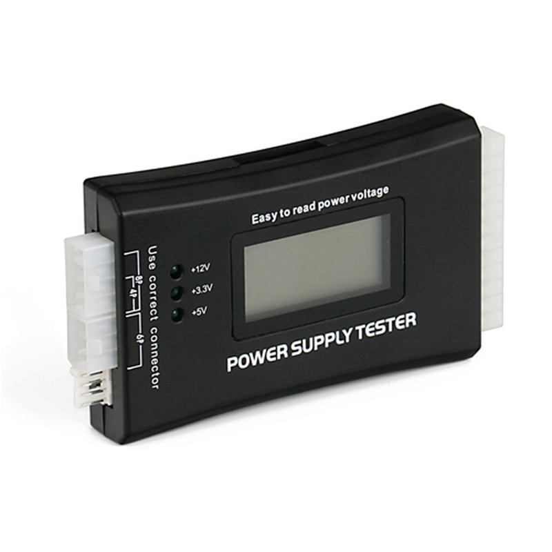 20 4 Pin LCD Power Supply Tester for ATX, ITX, BTX, PCI-E, SATA, HDD. 