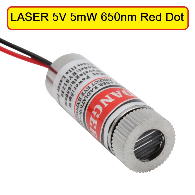 LASER 5V 5mW 650nm Red Dot Laser Diodes Module Pointers Steel Head Adjustable Red Laser Dot Diode Laser Pointer LASER 5V 5mW 650nm Red Dot Laser Diodes Module Pointer Steel Head Adjustable Red Laser Dot Diode Laser Pointer Stainless Steel Cover RED DOT 5V. 