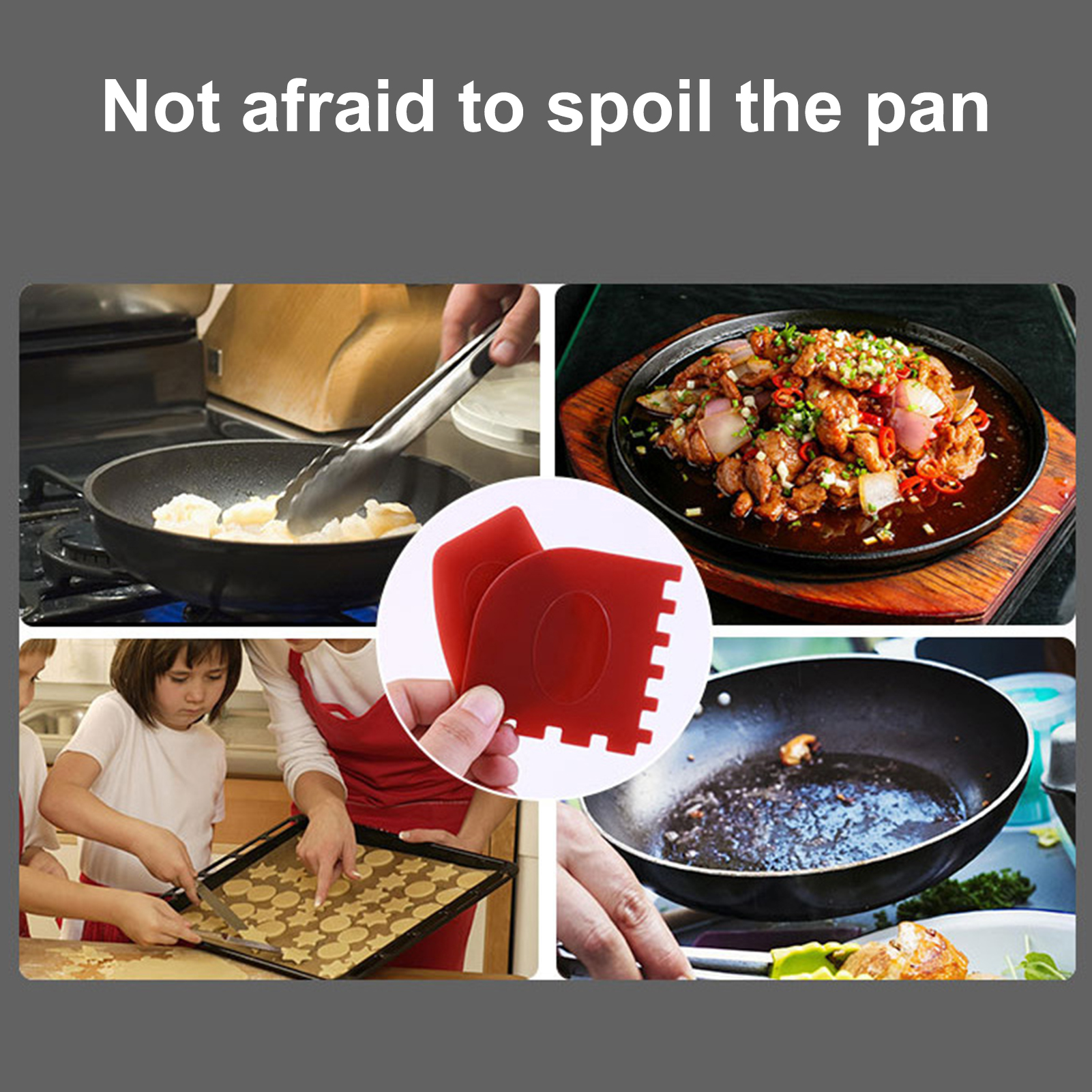 Pan Scraper Rounded Edge Dishwasher Safe Pan Cleaning Scraper. 