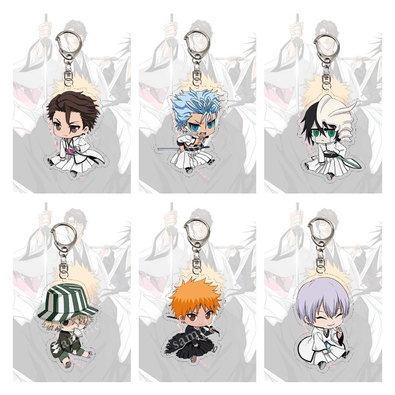 Hot Anime BLEACH Character Model Aizen Sousuke Ulquiorra cifer Grimmjow Jeagerjaques Acrylic Keychains Fans Christmas Gifts. 