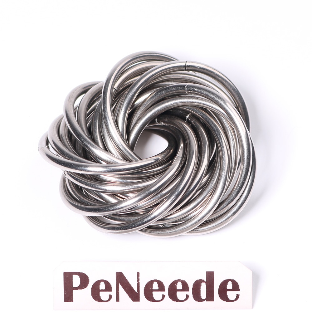 【happy one】PeNeede Fidget High Quality Smooth Mobius Infinity Ball Autism/ADHD Chainmaille Sensory Toy. 