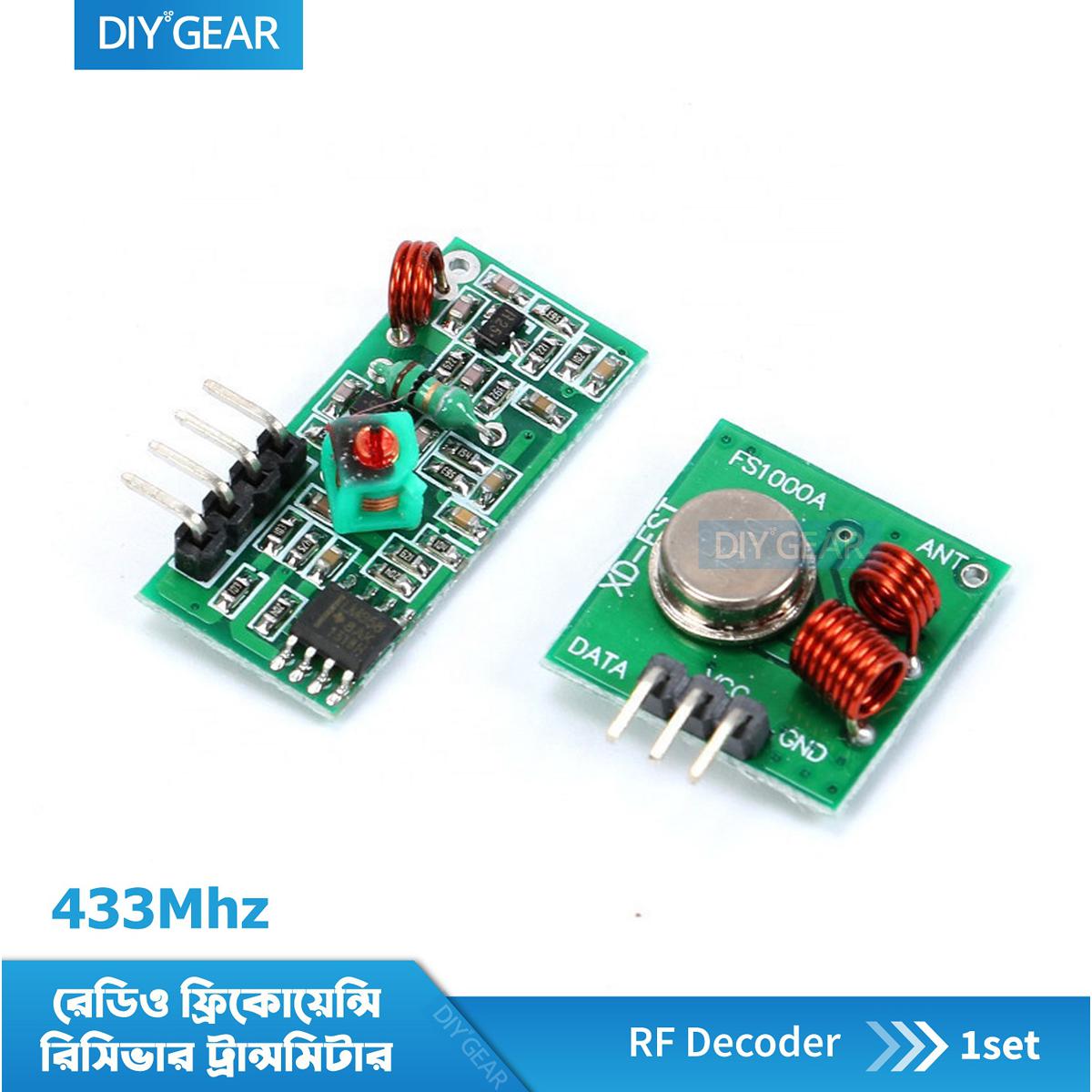 433Mhz Rf Decoder Transmitter With Receiver Module Kit For Arduino Arm Mcu Wireless - Solar Panel - solar panel 100w