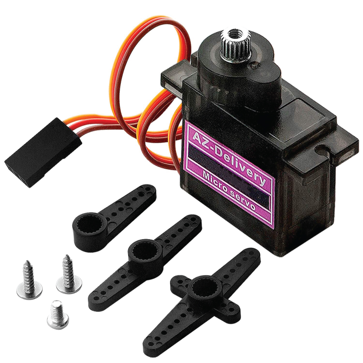 TowerPro MG90S Metal Gear Servo Motor 180 Degree Rotation for Smart Car Robot Helicopter Boat Plane Geared Micro Servo Motor compatible with Arduino Including E-book!. 
