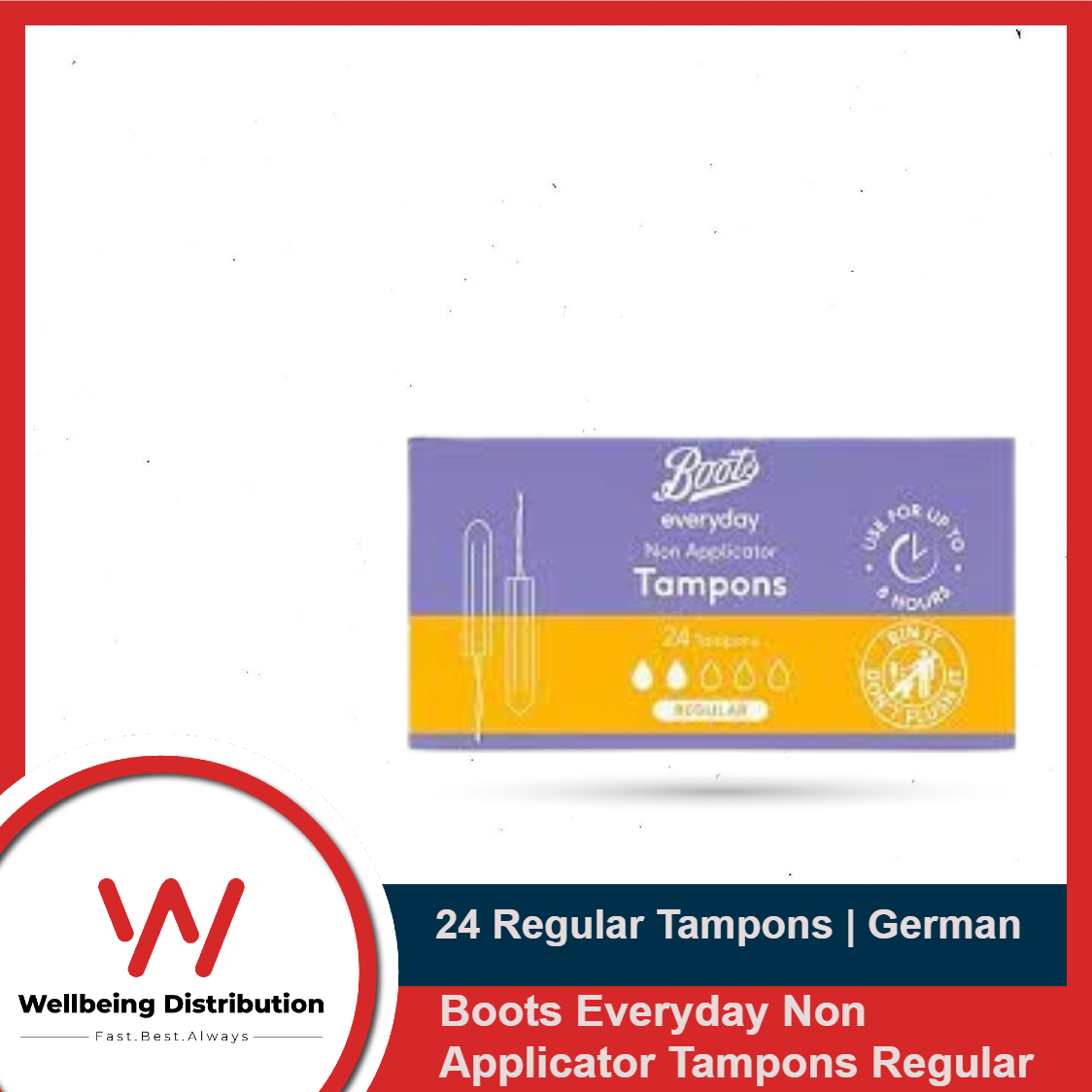 Boots Everyday Non Applicator 24 Tampons Regular