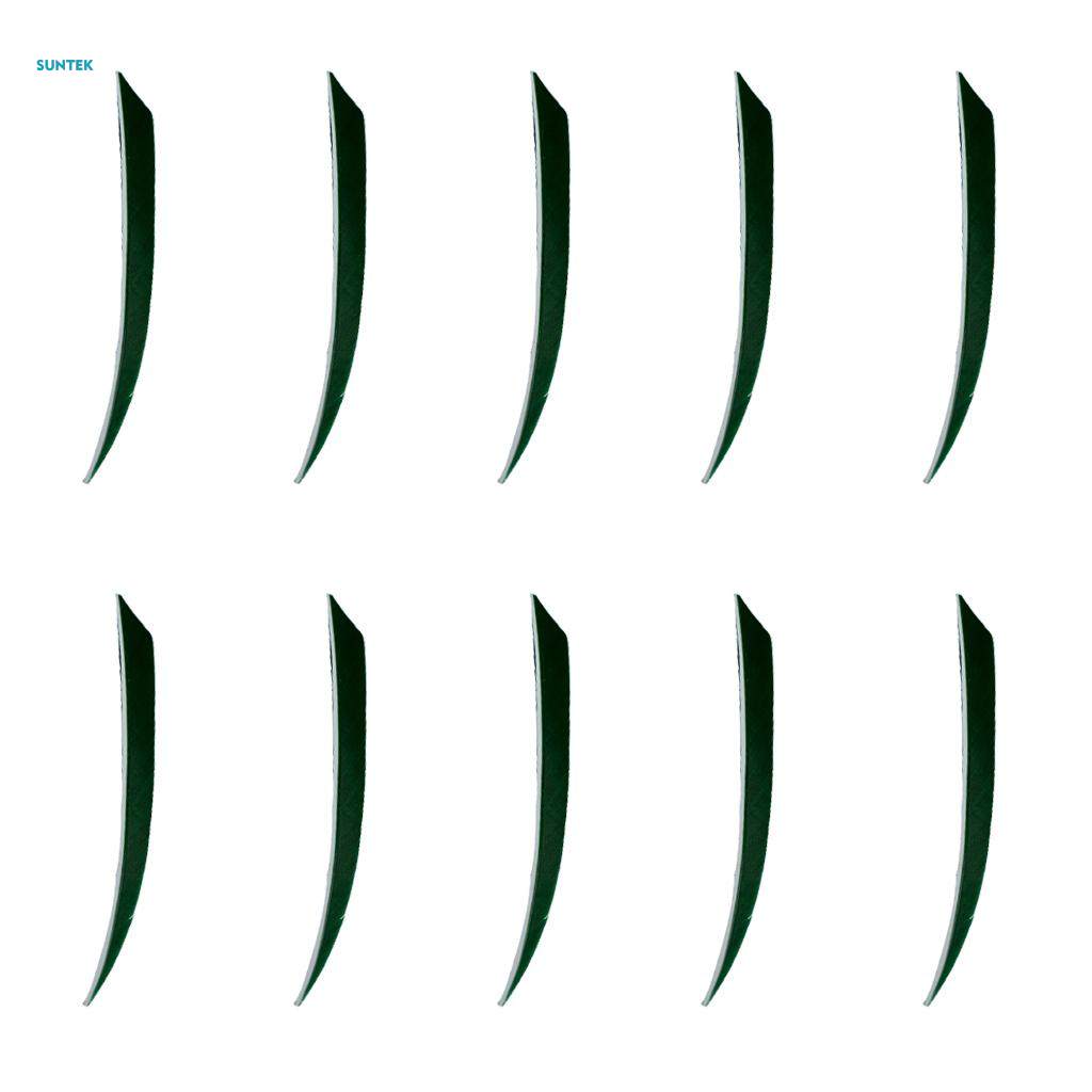 4x10 Pieces Shield Cut Archery Arrow Feather Fletching DIY Green. 