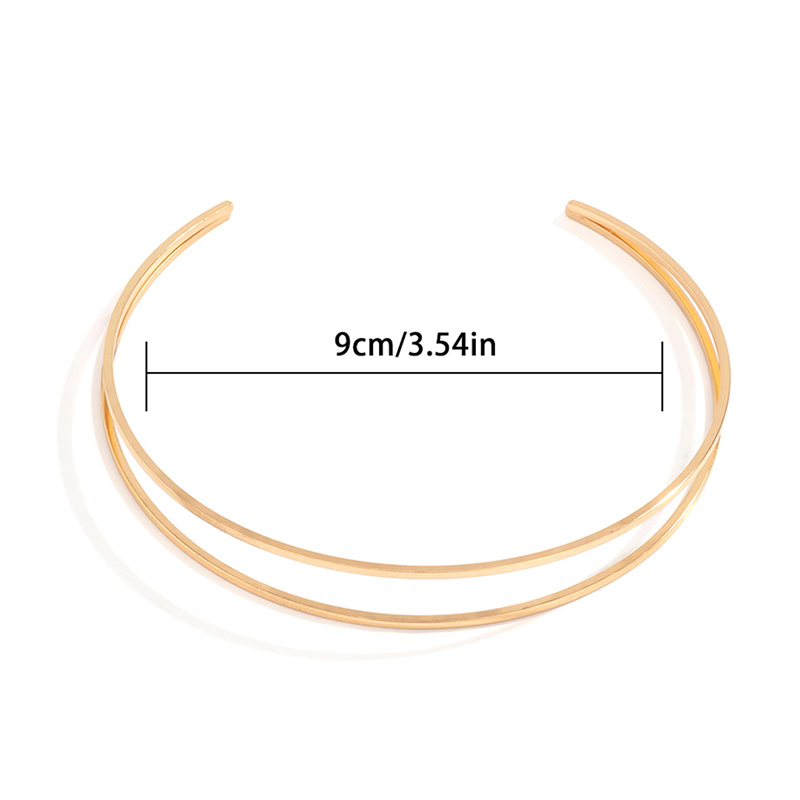 Metal Hollow Double C-shaped Arm Bracelet Bangles Hand Jewelry For Women Geometric Open Upper Arm Cuff Armlet Armband Hand Chain. 