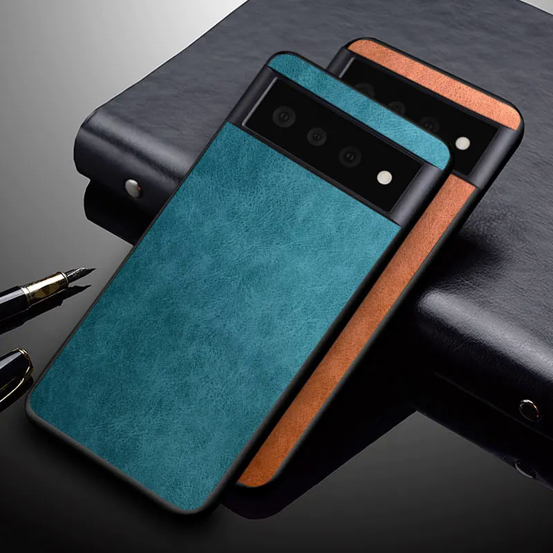 Soft Leather Case For Google Pixel 6 7 Pro 7A 8 Premium Business Style Back Cover for google 7a 6a 6 pro Candy Colorful Cap PCardiaCP
