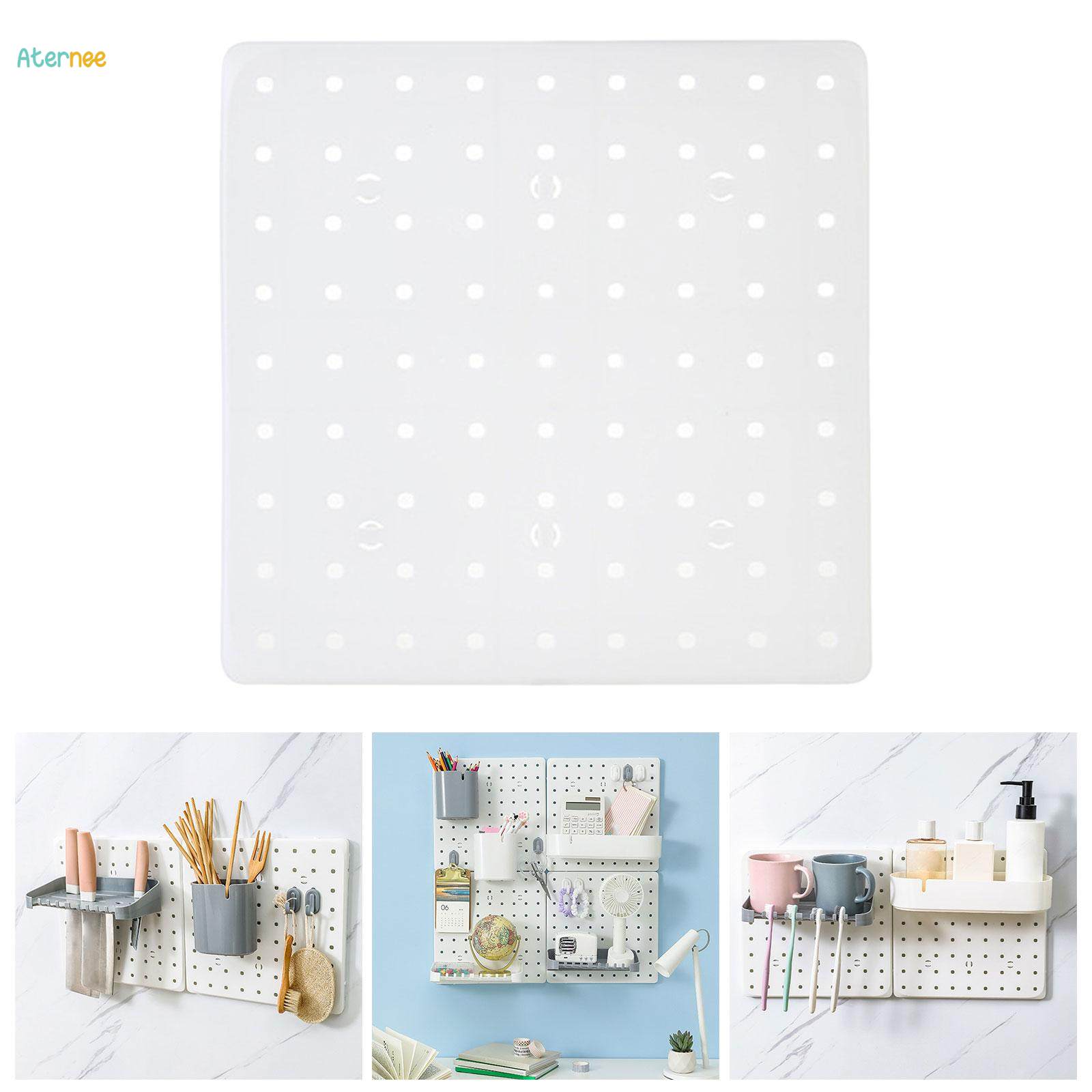 Hole Board Storage Board, Pegboard Wall Panel, Free Combination, Multifunctional No Punching DIY Pegboard Combination Board for Entrance Garage