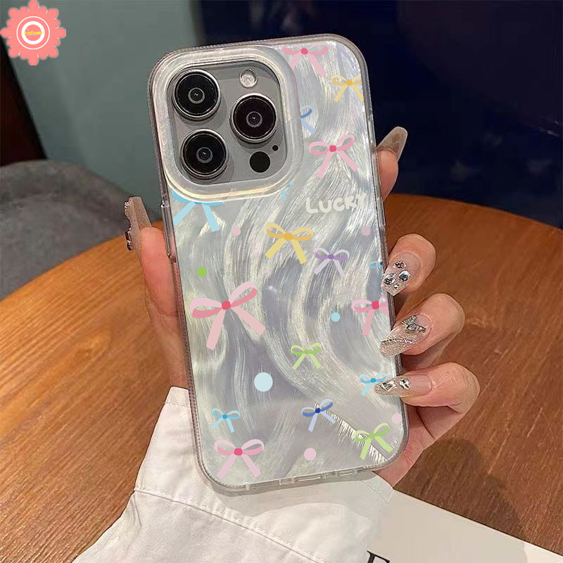 For Realme C15 C65 Note 50 C35 C55 C12 C51 C21Y C61 C17 C20 C51s C25Y C67 C63 C33 C25 C31 C30 C25s C11 C21 7 11 5 9i 5i 5s 6i Cute Bow Knot 3D Diamond Stickers Feather Yarn Case