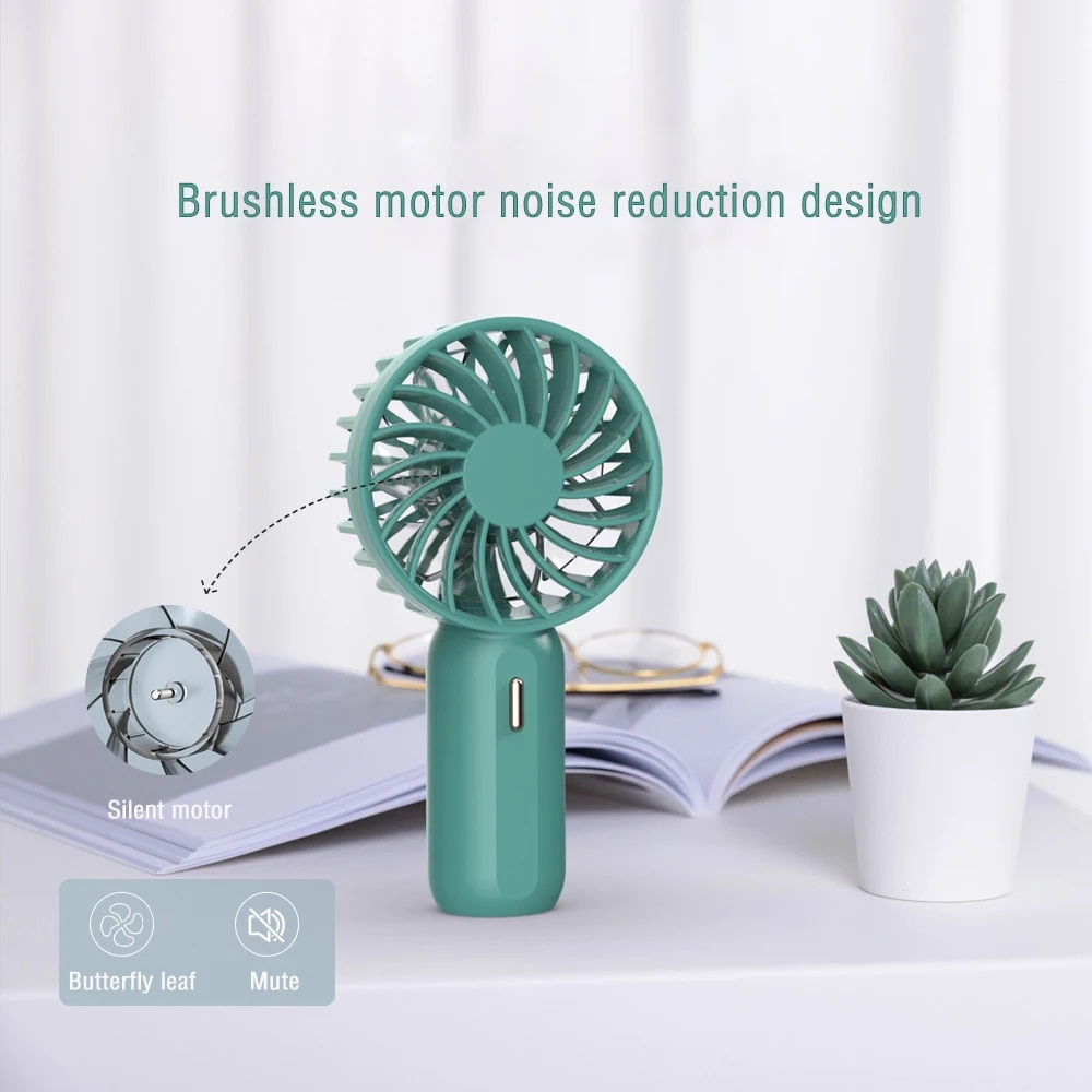 Mini Fan Usb Rechargeable Pocket Fan Small Size Handheld Portable Fans For Child And Lady Three-Speed Brushless Turbo Air Cooler. 
