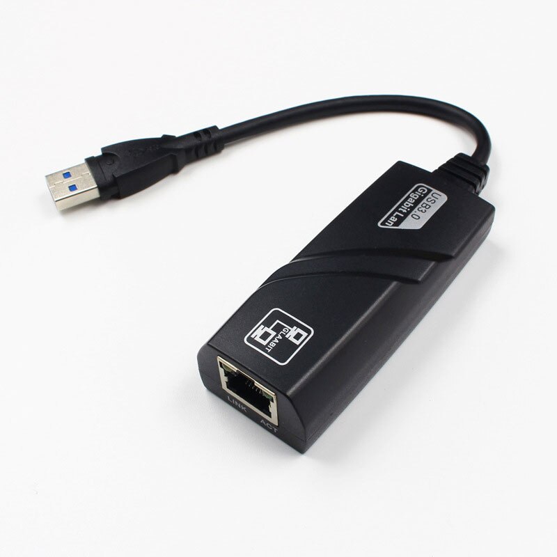 USB 3.0 to RJ45 Gigabit Ethernet LAN (10/100/1000) Mbps Network wired Adapter Connector for PC support WIN10. 