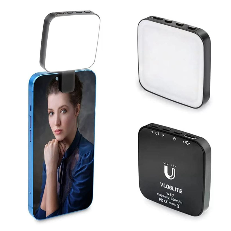 Mini Magnetic Pocket LED Light for MagSafe/iPhone 12 13 14 Series Cube-Fill Light with Clip for Makeup Vlog Live 36W High Guality Easy to Use. 