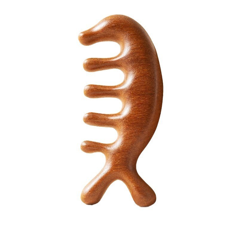 Massage Scalp Meridian Comb Wooden Color Comb Imitation Wooden Comb ...