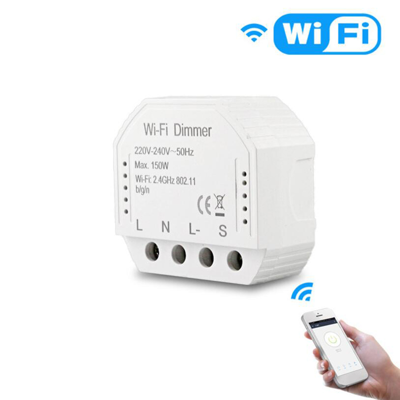 Smart WiFi Light LED Dimmer for Switch Smart Life/Tuya APP Remote Control 1 Way Switch,Works for Alexa or Google Home. 