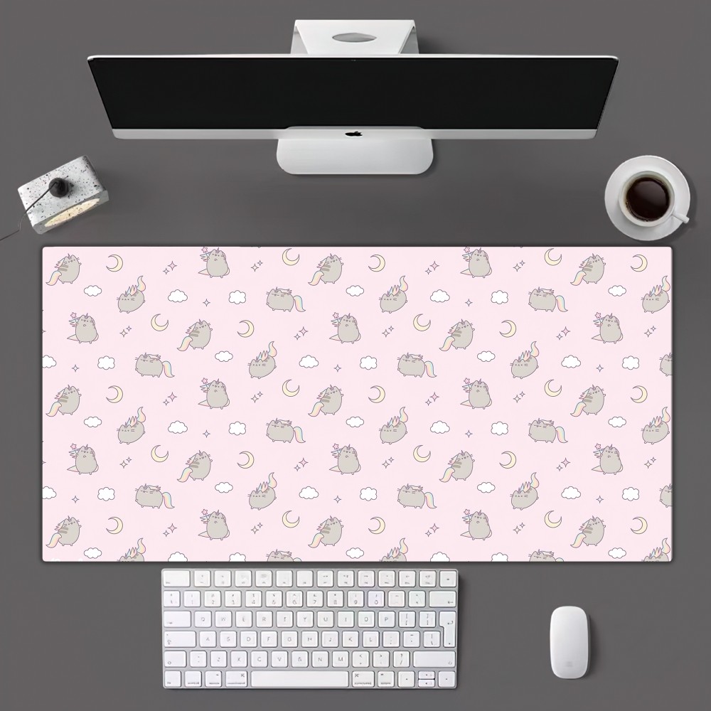Kawaii P-Pusheen Mousepad Mousepad Gamer Mouse Pad Size For Office Long Table Mat. 