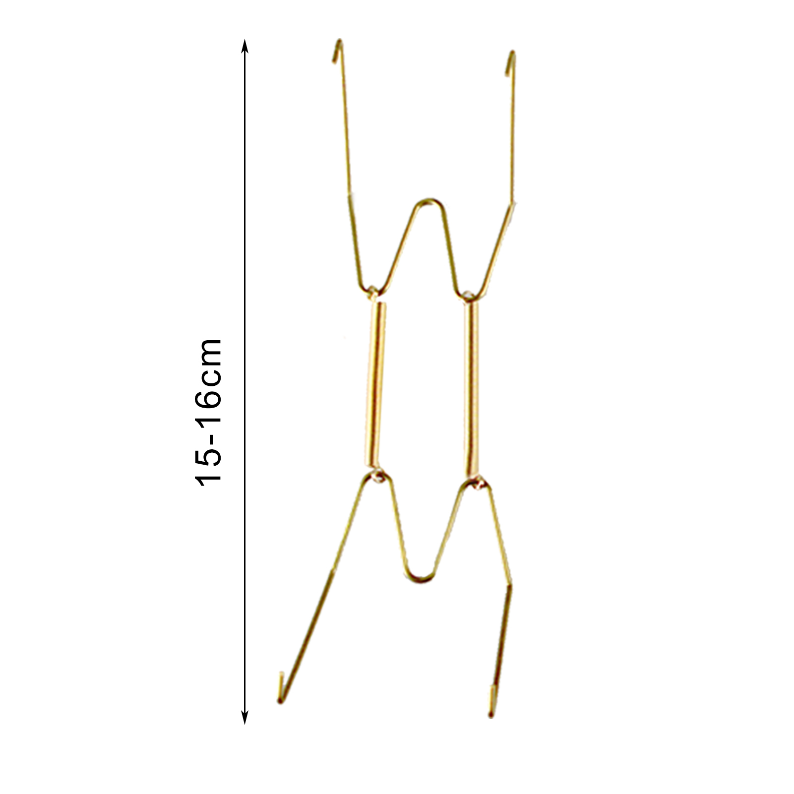 Rectangle Plate Hanger Adjustable Metal Plate Spring Hanger with Wall Mount Hook for Decorative Plates Invisible W-shape Design Clear Protector Metal Plate Hanger. 