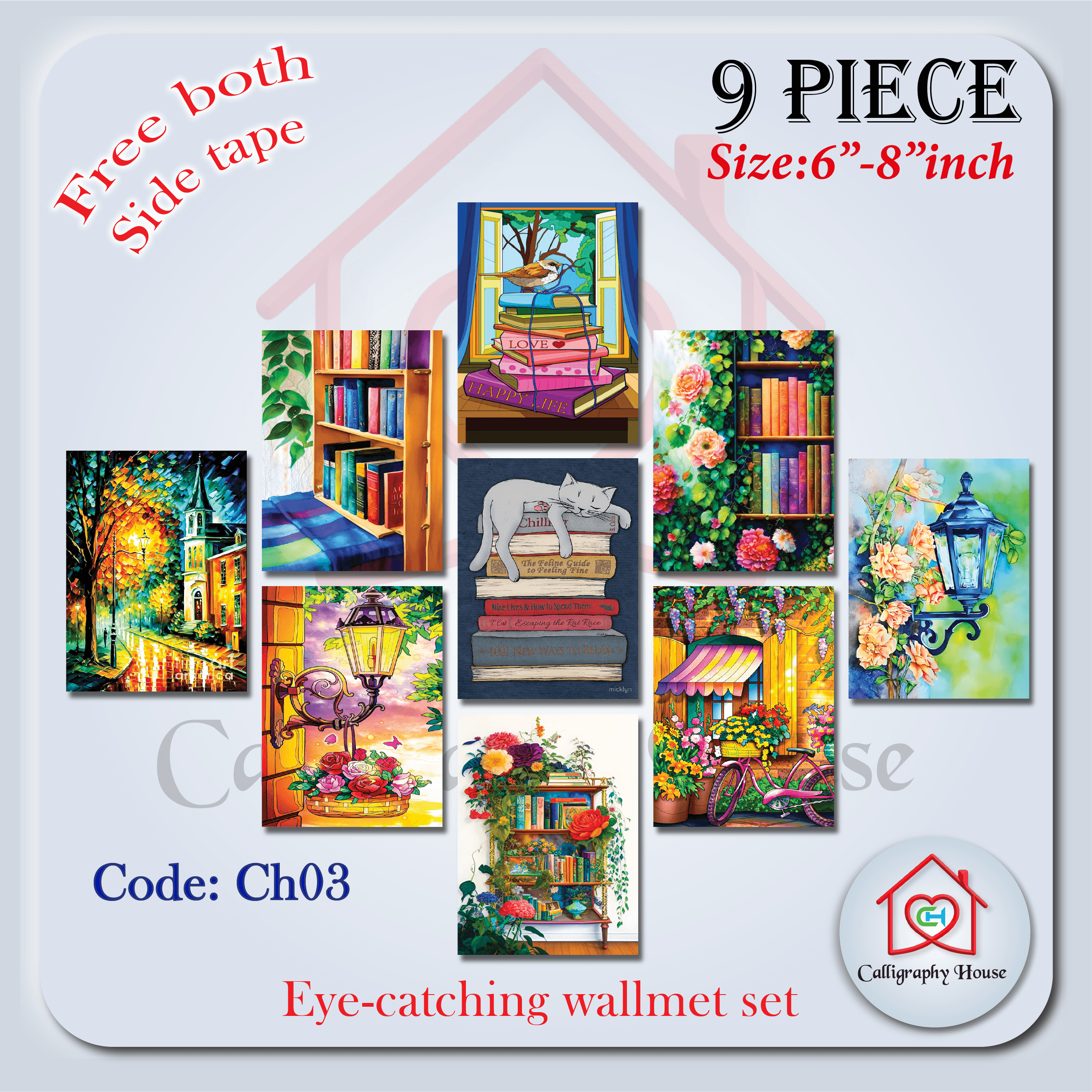 Wall Decor 9 pcs Most Unique Combo Wallmate set for Home Decoration. Wall Decoration for Home and Office