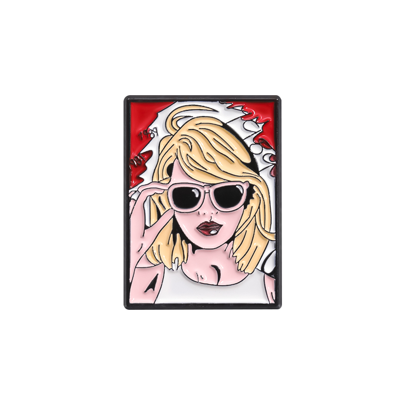 Pop Female Singer Hard Enamel Pins Custom Fashion Cartoon Brooch Backpack Hat Bag Collar Lapel Badges Jewelry Gifts for Women