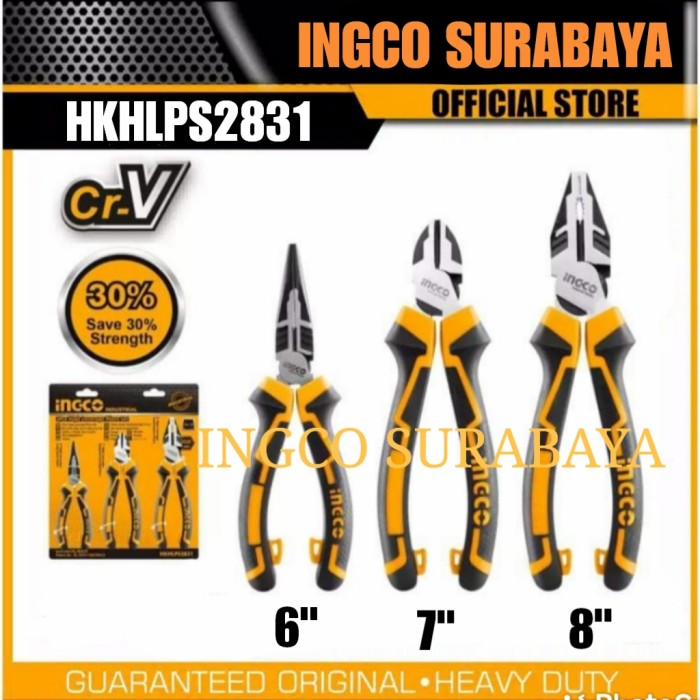 3pcs HIGH LEVERAGE PLIERS SET INGCO - HKHLPS2831