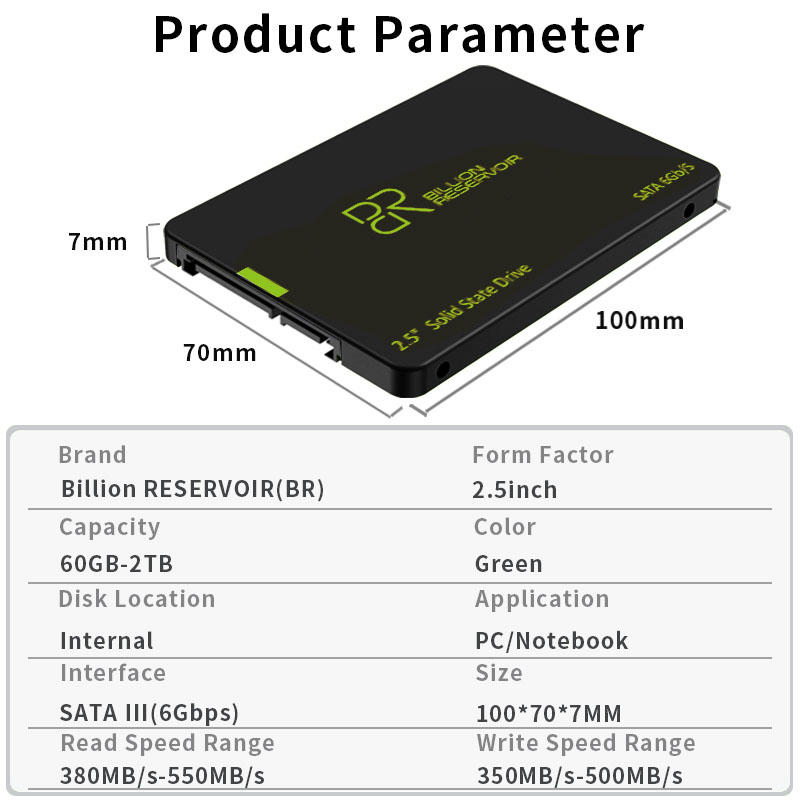 Billion Reservoir J11 BR 128GB SSD Solid State Drive 2.5" SATA3 128 GB Internal Hard Drive Disk 2.5 SATA3 SSD  128 GB SSD. 