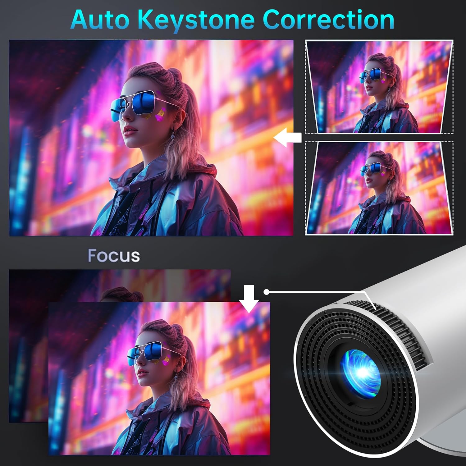 Home Theatre Android Smart Projector HY300 4K  WiFi Bluetooth portable Projector Price in Bangleadesh. 